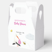 Rustikaler Storch mit Baby-Dusche für Bienen & But Geschenkschachtel (Geöffnet)
