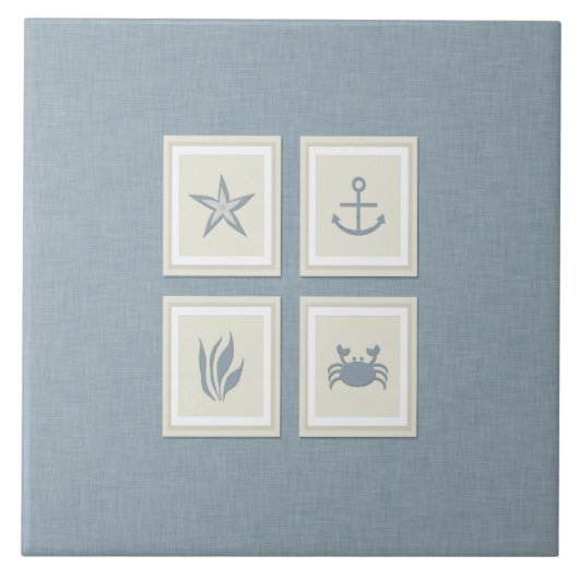 Rustikaler Strand-Dekor Fliese (Vorderseite)