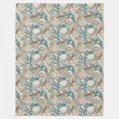 Rustikaler Strand inspiriert weiche Sandtöne Fleecedecke (Vorderseite)