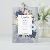 Rustikaler Strand Playa Nautic Empfang Begleitkarte (Stehend Vorderseite)