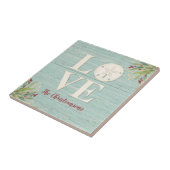 Rustikaler Strand Sand Dollar Fliese (Seite)