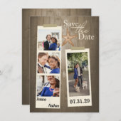 Rustikaler Strand Save The Date (Vorne/Hinten)