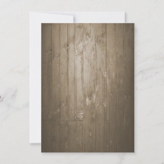 Rustikaler Strand Save The Date (Rückseite)