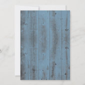 Rustikaler Strand Seashells Dusty Blue Brautparty Einladung (Rückseite)