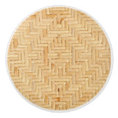 Rustikaler Strand Tropeninsel Rattan Woven Wicker Keramikknauf (Vorderseite)