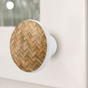 Rustikaler Strand Tropeninsel Rattan Woven Wicker Keramikknauf