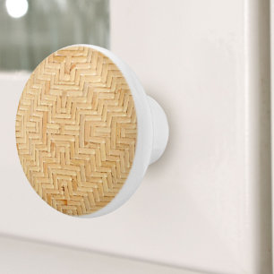 Rustikaler Strand Tropeninsel Rattan Woven Wicker Keramikknauf