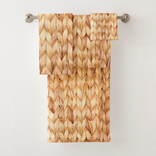 Rustikaler Strand Tropeninsel Weidengeflecht Badhandtuch Set (Insitu)
