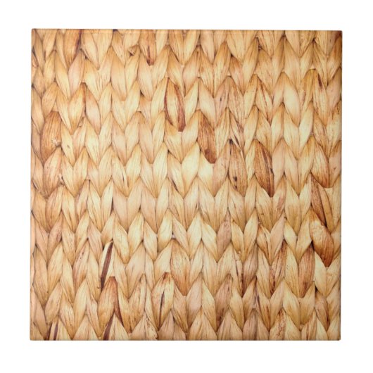 Rustikaler Strand Tropeninsel Weidengeflecht Fliese (Vorderseite)