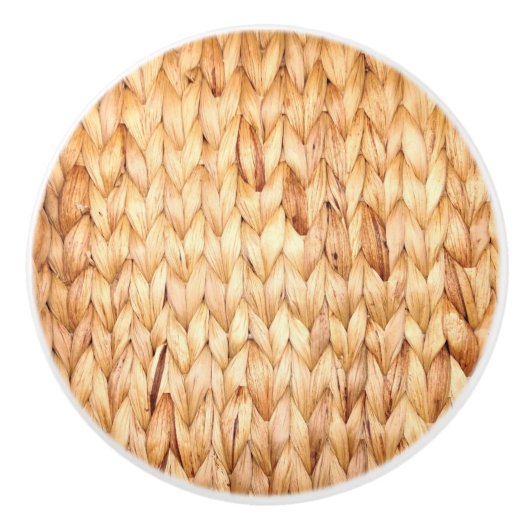 Rustikaler Strand Tropeninsel Weidengeflecht Keramikknauf (Vorderseite)