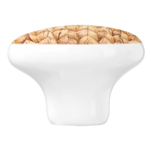 Rustikaler Strand Tropeninsel Weidengeflecht Keramikknauf (Seitenansicht)