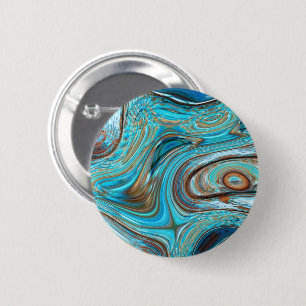 rustikaler Strand Türkis Woodgrain Aquamarin Stall Button