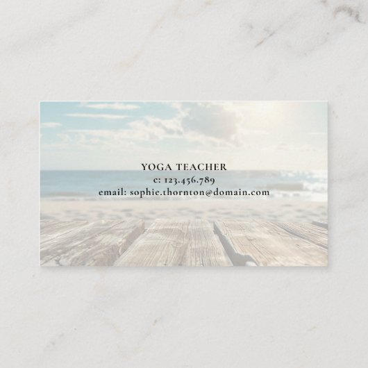 Rustikaler Strand Visitenkarte (Rückseite)