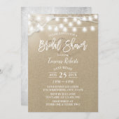 Rustikaler Strand Zwei Herzen Elegantes Brautparty Einladung (Vorne/Hinten)