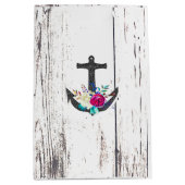 Rustikaler Strandanker und kühne Blumensommer nauk Mittlere Geschenktüte (Vorderseite)