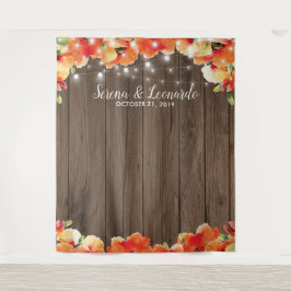 Rustikaler Streichellichtstand Poppy Wedding Foto Wandteppich