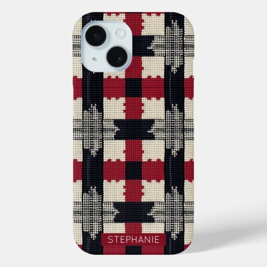 Rustikaler Strick Snowflake Kariert - Gemütlich Wi Case-Mate iPhone Hülle (Rückseite)