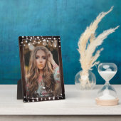 Rustikaler String Lights Foto Abschluss Keepake Fotoplatte (Seite)