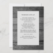 Rustikaler String Lights Lavendel mit Details Hoch Einladung (Rückseite)