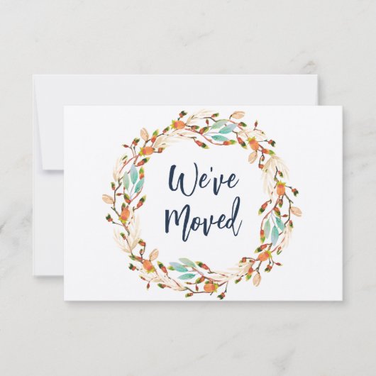 Rustikaler Sturz neue Adresse bewegende Anzeige Einladung (Vorderseite)