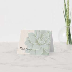 Rustikaler Succulent danken Ihnen zu kardieren Dankeskarte