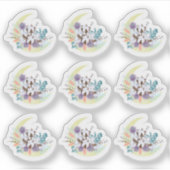 Rustikaler Südländer Baumwolle Blumenmoon Planer Aufkleber (Vorderseite)