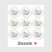 Rustikaler Südländer Baumwolle Blumenmoon Planer Aufkleber (Blatt)