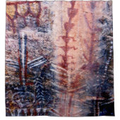 Rustikaler Südwestantiker Pictograph Duschvorhang (Vorderseite)