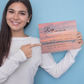 Rustikaler Sunset Lake Hochzeitssommer © Einladung