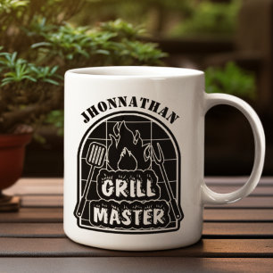 Rustikaler Tag der Neuen Grillmeister Schwarzer Na Kaffeetasse