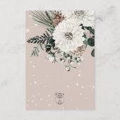 Rustikaler Tan Pine Winter Sparkone Empfang Begleitkarte (Rückseite)