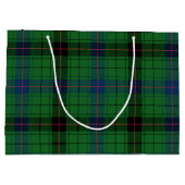 Rustikaler Tartan Classic Green Karo Kariert Große Geschenktüte (Rückseite)