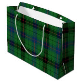 Rustikaler Tartan Classic Green Karo Kariert Große Geschenktüte (Rückseite Schrägansicht)