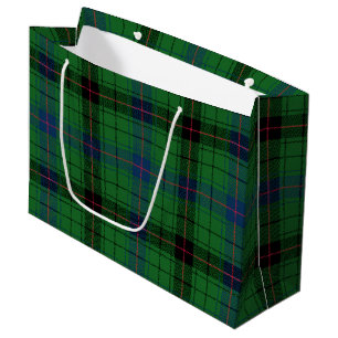 Rustikaler Tartan Classic Green Karo Kariert Große Geschenktüte