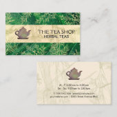 Rustikaler Teapot | Blatt | Juniper Herbal Branche Visitenkarte (Vorne/Hinten)