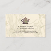 Rustikaler Teapot | Leaf | Blätter für getrocknete Visitenkarte (Rückseite)