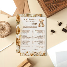 Rustikaler Teddybär, der Mommy Best Baby Shower ke