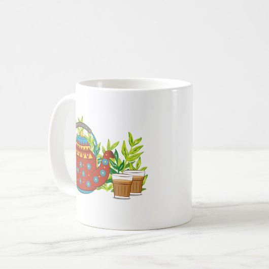 Rustikaler Teekessel Niedlich Trendy Moderne Tasse (Vorderseite Links)