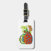 Rustikaler Teekessel Niedlich Trendy Moderne Tasse Gepäckanhänger (Vorderseite vertikal)