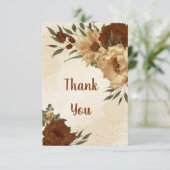 rustikaler Terracotta-Erdton Dankeskarte (Stehend Vorderseite)