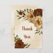 rustikaler Terracotta-Erdton Dankeskarte (Vorne/Hinten)