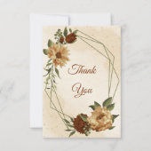 rustikaler Terracotta-Erdton Dankeskarte (Vorderseite)