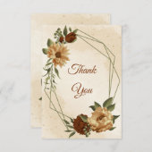 rustikaler Terracotta-Erdton Dankeskarte (Vorne/Hinten)