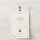 Rustikaler Terracotta Lantern QR UAWG All In One Einladung (Innen Boden)