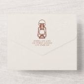 Rustikaler Terracotta Lantern QR UAWG All In One Einladung (Rückseite)