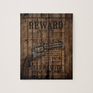 rustikaler Texas Star Cowboy Western Land Dualgun Puzzle