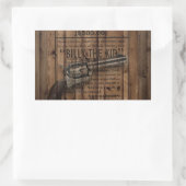 rustikaler Texas Star Cowboy Western Land Dualgun Rechteckiger Aufkleber (Tasche)