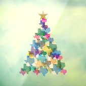 Rustikaler Texas Weihnachtsbaum Fensteraufkleber (Blatt 3)