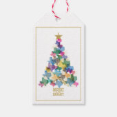 Rustikaler Texas Weihnachtsbaum Geschenkanhänger (Vorderseite)