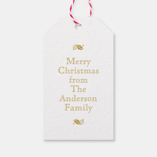 Rustikaler Texas Weihnachtsbaum Geschenkanhänger (Rückseite)